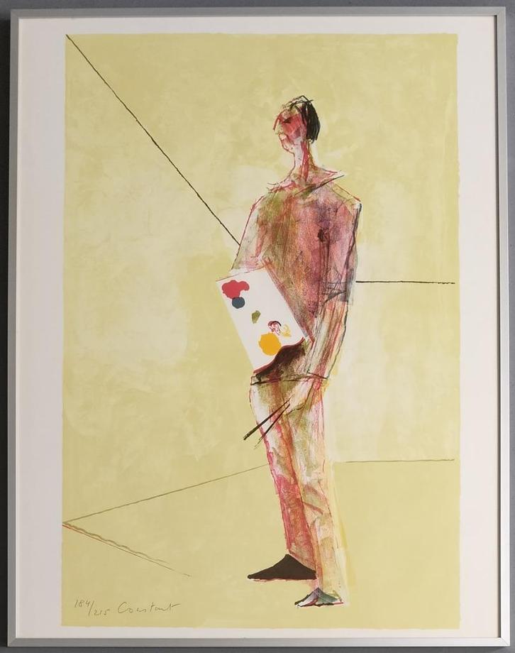 Constant Anton Nieuwenhuys  – gesigneerde litho - ingelijst, Antiek en Kunst, Kunst | Litho's en Zeefdrukken, Ophalen of Verzenden