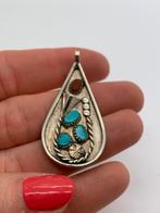 T964 Prachtige zilveren Navajo hanger Billy Bettony, Sieraden, Tassen en Uiterlijk, Overige voorstellingen, Ophalen of Verzenden