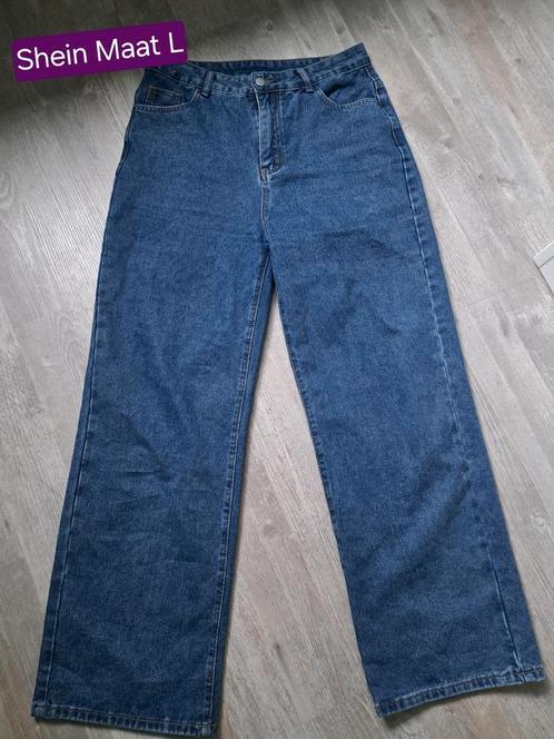 Shein wide leg jeans maat L, Kleding | Heren, Broeken en Pantalons, Zo goed als nieuw, Maat 52/54 (L), Ophalen of Verzenden