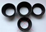 Rubberen zonnekappen 55 en 49 mm, Audio, Tv en Foto, Fotografie | Filters, Ophalen of Verzenden, Zo goed als nieuw, 50 tot 60 mm