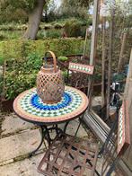 Windlicht hout/glas, Huis en Inrichting, Woonaccessoires | Kandelaars en Kaarsen, Ophalen of Verzenden, Zo goed als nieuw