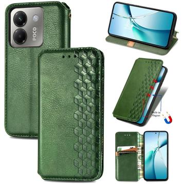 Xiaomi Poco M7 Pro Luxe PU Lederen Wallet Case Set _ Groen beschikbaar voor biedingen