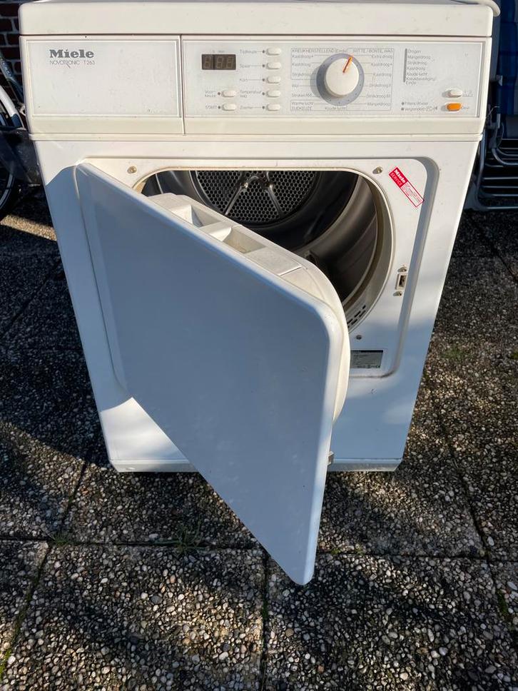 Droogtrommel Miele Novotronic T263 Luchtafvoer Droger, Witgoed en Apparatuur, Wasdrogers, Gebruikt, Luchtafvoer, Voorlader, 6 tot 8 kg