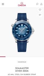 Omega Seamaster Diver 300 75th Summer blue + rubber strap, Sieraden, Tassen en Uiterlijk, Horloges | Heren, Nieuw, Omega, Staal