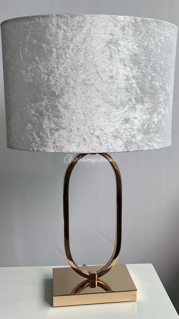 TAFEL LAMP OVAAL RINGLAMP GOUD VELVET KAP ERIC KUSTER STIJL, Huis en Inrichting, Lampen | Tafellampen, Nieuw, Ophalen of Verzenden