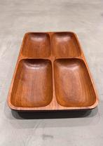 Vintage Teak pindaschaal/dienblad, Overige materialen, Gebruikt, Overige typen, Ophalen of Verzenden