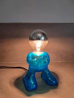 Vintage Retro Design Blauw Poppetje Lamp, Huis en Inrichting, Lampen | Tafellampen, Ophalen of Verzenden