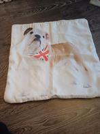 Kussenhoes Bulldog Union Jack, Ophalen of Verzenden, Gebruikt, Wit, Vierkant