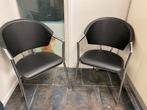 Stoelen, Huis en Inrichting, Stoelen, Overige materialen, Gebruikt, Twee, Zwart