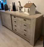 Dressoir White Wash - Opgeknapt, Ophalen, Gebruikt, 150 tot 200 cm, Met lade(s)