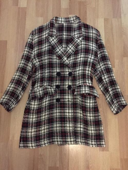 Lange blazer in zwart - rood - wit, Kleding | Dames, Jasjes, Kostuums en Pakken, Zo goed als nieuw, Jasje, Maat 38/40 (M), Overige kleuren