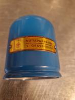 Nutsspaarbank spaarpot blauw metaal vintage, Ophalen of Verzenden, Metaal of Blik, Overige thema's