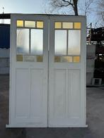 Set schuif / en-suite deuren met glas en roede 263x178cm., Antiek en Kunst, Ophalen