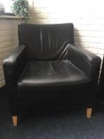 2x zwarte fauteuil teab, Ophalen, Gebruikt, Leer