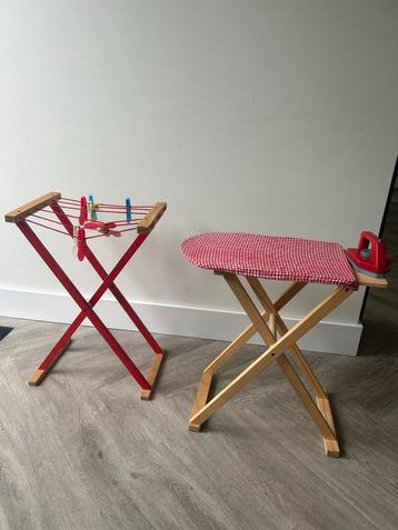 Houten Speelgoed Strijkplank & Droogrekje Set sinterklaastip beschikbaar voor biedingen