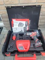 Milwaukee accuboormachine met klop, Ophalen of Verzenden, Zo goed als nieuw, Boor- en Schroefmachine