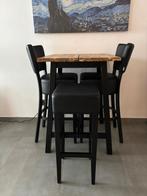 Bartafel + barstoelen te koop – nette staat, Ophalen, Met voetsteun, Zo goed als nieuw, 90 cm of meer