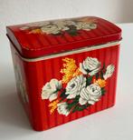 Mooi rood oud blik met bloemen, Ophalen, Gebruikt, Overige, Overige merken