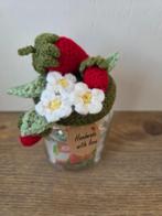 Schattig en uniek kado gehaakt potje met aardbeitjes, Ophalen, Nieuw