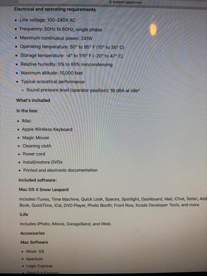 iMac 21.5-inch (Late 2009), Computers en Software, Apple Desktops, Gebruikt, iMac, HDD, 3 tot 4 Ghz, 4 GB, Ophalen