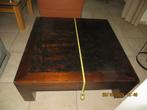 massief eiken vierkante salontafel, Huis en Inrichting, Tafels | Eettafels, Ophalen, Gebruikt, 100 tot 150 cm, 100 tot 150 cm