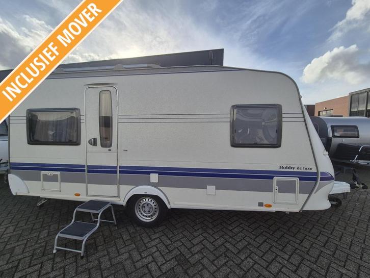 Hobby De Luxe 460 UFE 2008 mover,tent € 10950,-, Caravans en Kamperen, Caravans, Particulier, 1000 - 1250 kg, Rondzit, Hobby, Frans bed
