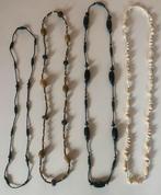 Set van 4 Kettingen, Ophalen, Gebruikt, Zwart, Steen of Mineraal