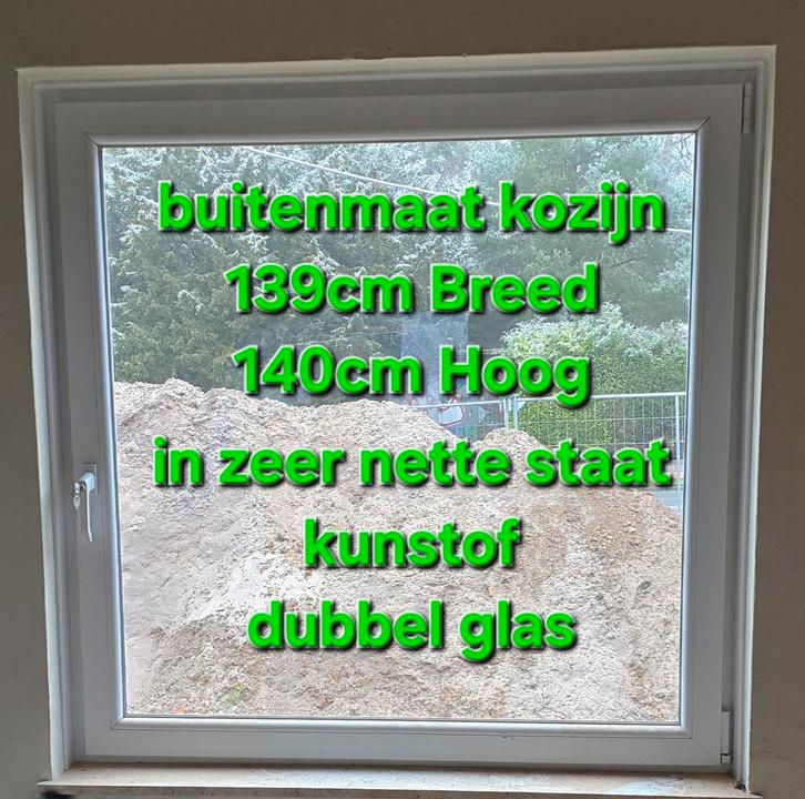 2 Kunststof Kozijnen - 139x140cm - Links & Rechts, Doe-het-zelf en Verbouw, Deuren en Horren, Zo goed als nieuw, Overige typen