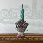 Oude kerstboom kaarsenknijper bloemenmandje 2, Ophalen of Verzenden