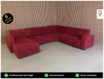 GRATIS LEVERING Velvet U-bank 350x275x165 GEREINIGD, 300 cm of meer, Ophalen of Verzenden, Zo goed als nieuw, 150 cm of meer