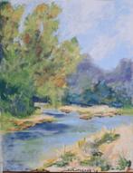 Pastel schilderij 'Zomerwater', Antiek en Kunst, Kunst | Schilderijen | Klassiek, Ophalen of Verzenden
