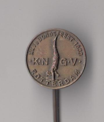 KNGV 1933 Rotterdam Gymnastiek Turnen speldje beschikbaar voor biedingen