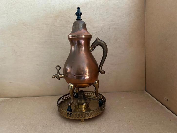 Rood koper messing kleurig kraantjespot koffiepot, Antiek en Kunst, Antiek | Koper en Brons, Koper, Ophalen