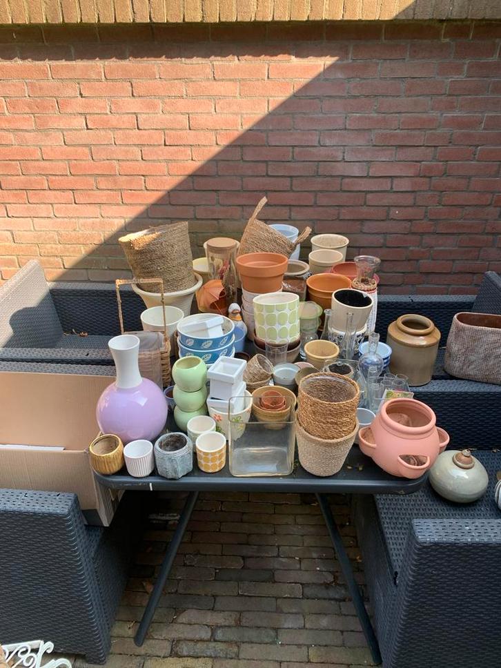 Plantenpotten, vazen & kandelaars - Diverse, Huis en Inrichting, Woonaccessoires | Schalen en Manden, Gebruikt, Schaal, Overige vormen