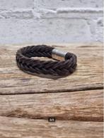 QOSS - Diverse leren heren armbanden - div afmeting - Nieuw, Sieraden, Tassen en Uiterlijk, Zwart, Nieuw, Leer, Ophalen of Verzenden