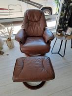 Relax stoel leer, Huis en Inrichting, Fauteuils, Ophalen, Zo goed als nieuw