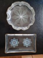 Te koop: 2 gegraveerde glazen schaaltjes, Ophalen