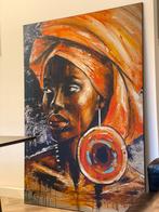 African woman painting, print vinyl - 180/117 afbeelding, Ophalen of Verzenden