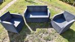 Leuke loungeset - 2 stoelen en een bank, Ophalen, 4 zitplaatsen, Gebruikt, Loungeset