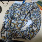 sjaaltje mooi! sjaaltje zijde blauwtinten met wit en oker, Kleding | Dames, Verzenden, Zo goed als nieuw, Maat 38/40 (M), Sjaal