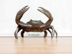 166* Bronzen krab (Boven €75 geen verzendkosten), Ophalen of Verzenden, Nieuw, Overige materialen, Dierenbeeld