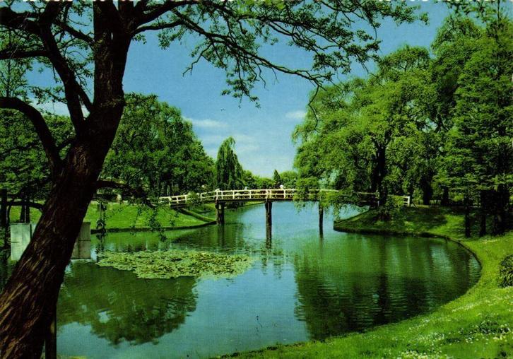 Heerlen, Vijver Meezenbroek - 1968 gelopen, Verzamelen, Ansichtkaarten | Nederland, Gelopen, Limburg, Voor 1920, Ophalen of Verzenden