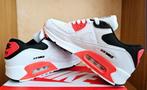 Nike air max 90 Wit/Roodoranje/Zwart Maat 42, Wit, Nieuw, Ophalen of Verzenden, Sneakers of Gympen