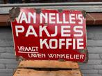 Stok oud emaille bordje van Nelle Koffie, Ophalen of Verzenden