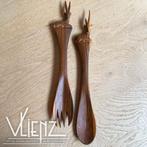 Vintage houten slabestek met hertjes, bok, Ophalen of Verzenden, Huis en Inrichting