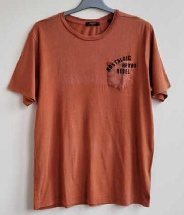 Jack & Jones gaaf oranje (terra) t-shirt mt. XL