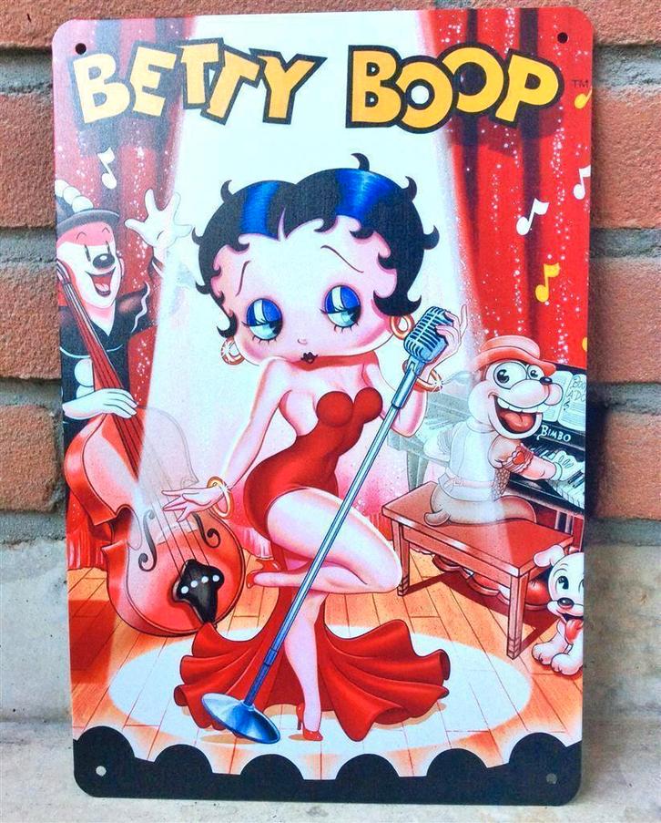 BETTY BOOP Pin up Retro Metalen film wandbord Poster, Verzamelen, Stripfiguren, Nieuw, Beeldje of Figuurtje, Betty Boop, Ophalen of Verzenden