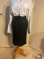 Vintage Giorgio Mobiani leren rok maat 38, Kleding | Dames, Maat 38/40 (M), Zwart, Ophalen of Verzenden, Knielengte
