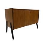 Vintage Kastje Compact Dressoir Audio meubel Jaren 60 Teak, Huis en Inrichting, Kasten | Dressoirs, Met deur(en), Teakhout, Vintage