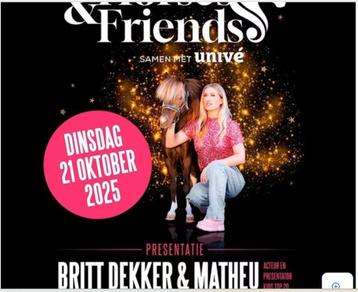 2 VIP TICKETS HORSES & FRIENDS 21oktober 19:00uur beschikbaar voor biedingen
